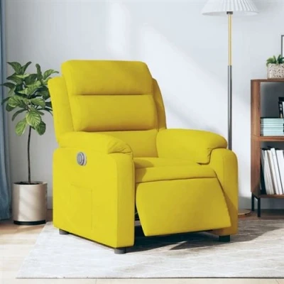 Afbeelding van Fauteuil verstelbaar elektrisch stof geel