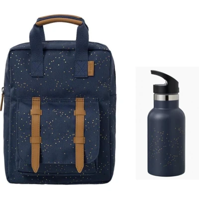 Afbeelding van Fresk rugzak + drinkfles thermos Indigo dots