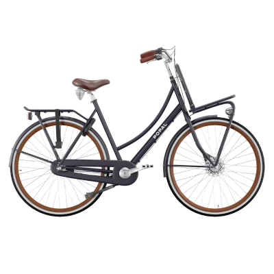 Afbeelding van Popal Daily Dutch Prestige N3 Transportfiets Stadsfiets Dames 47 centimeter Petrol Blauw