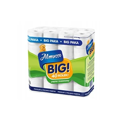 Afbeelding van ALMUSSO 40 rollen toiletpapier, 3 laags, x 160 vellen, wit