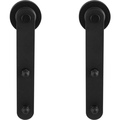 Afbeelding van GPF Bouwbeslag schuifdeurhanger set Varsi zwart t.b.v. extra deur
