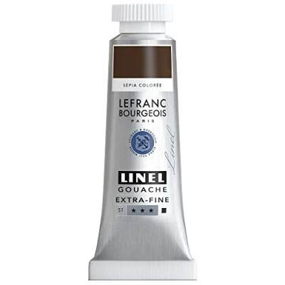 Afbeelding van Lefranc &amp; Bourgeois Linel Gouache Extra Fine Warm Sepia 221 14ml