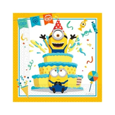 Afbeelding van Minions Servetten 33x33cm 20 stuks