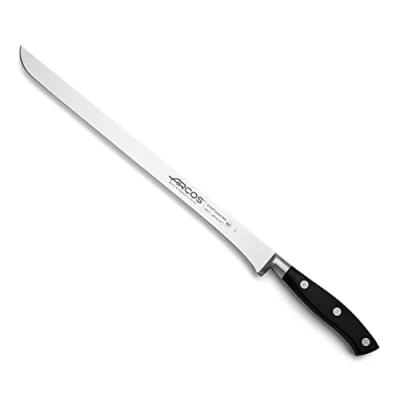 Afbeelding van Arcos Series Riviera Snijmes Ham mes Nitrum gesmeed roestvrijstalen 30,5 cm Polyoxymethyleen (POM) handvat Zwart