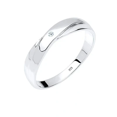 Afbeelding van Elli PREMIUM Dames Ring Elegante Engagement met Diamant (0,02 ct.) in 925 Sterling Zilver