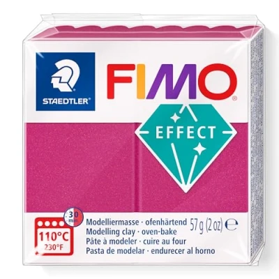 Image de STAEDTLER FIMO EFFECT Pâte à modeler polymère durcissant au four Bordeaux métallisé (1 bloc de 57 g) 8010 21