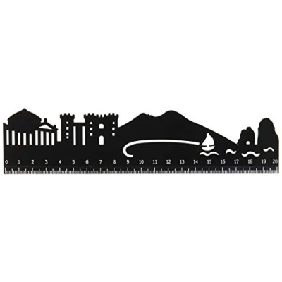 Afbeelding van Legami Follow The Skyline liniaal, zwart, Napels, 20 cm