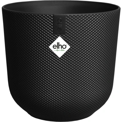 Afbeelding van Elho Jazz Rond 26 Bloempot voor Binnen Woonaccessoire van 100% Gereycled Plastic Living Black