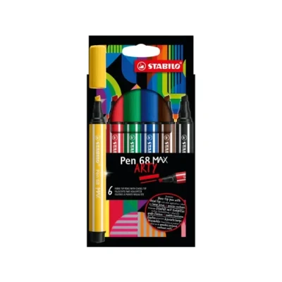 Afbeelding van Viltstift STABILO Pen 68 Max Arty assorti etui à 6 stuks