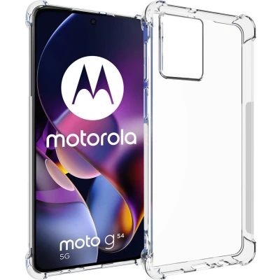Afbeelding van iMoshion Hoesje Geschikt voor Motorola Moto G54 Siliconen Shockproof Case Transparant