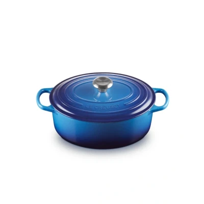 Afbeelding van Le Creuset Braadpan Ovaal Signature Azure ø 29 cm / 4.7 liter