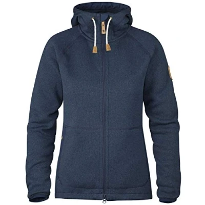 Afbeelding van Fjällräven Övik Hoodie Fleece Vest Dames Navy S Blauw