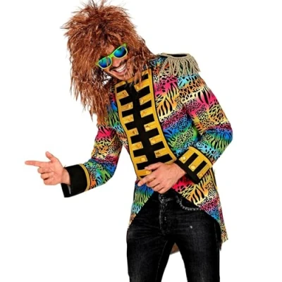 Afbeelding van Widmann Wilde Rockers Parade Slipjas Dierenprint Man Multicolor Medium Carnavalskleding Verkleedkleding