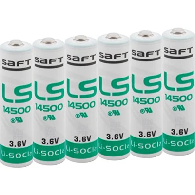 Image de Saft LS 14500 3,6 V Lithium Pack de 6, Blanc