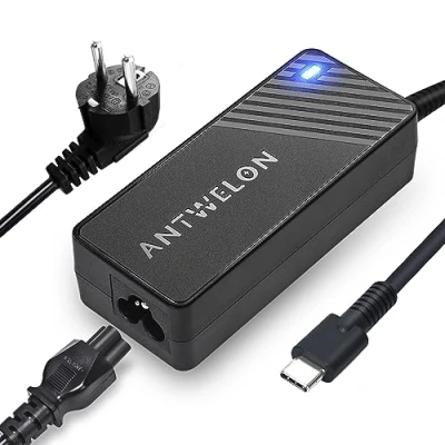 Afbeelding van ANTWELON 65 W 45 USB C laptoplader type voor Lenovo Thinkpad Yoga Chromebook HP Acer ASUS Samsung MacBook Pro Dell Latitude xps 13 Series 20V 3,25A adapter