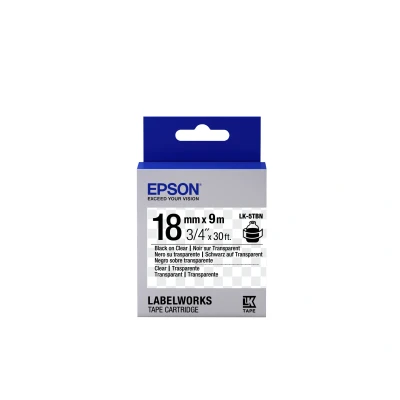 Afbeelding van Epson Transparent Tape LK 5TBN Clear Blk/Clear 18/9