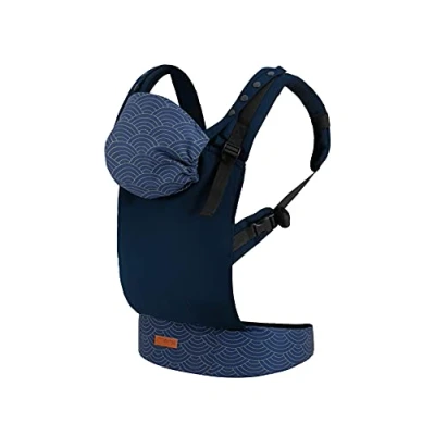 Afbeelding van MoMi draagzak Collet Babydrager Ergonomische Navy Blue