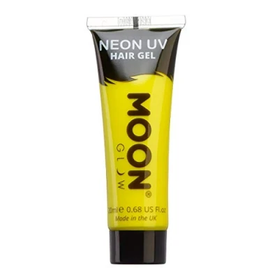 Afbeelding van Moon Glow UV fluorescerende gel Voor het haar. 20 ml Intense Yellow Tijdelijke haarkleuring, haarkleurcrème ribbels!