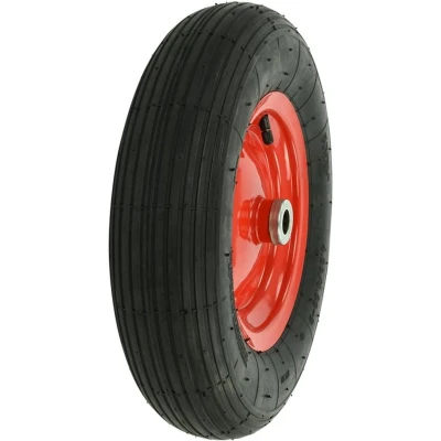 Afbeelding van Pro Plus Kruiwagenwiel Luchtband met Metalen Velg Ø 370 x 91 mm 4.00 8 Asgat 20