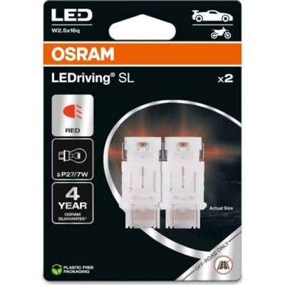 Image de 2 ampoules osram ledriving p27/7w 12v 1,7w