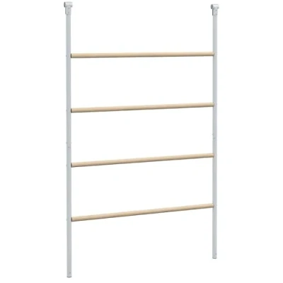 Afbeelding van PawHut Échelle pour poules en bois, aire de jeux poules, échafaudage 4 à 6 140 x 86 2,5 cm, bois naturel