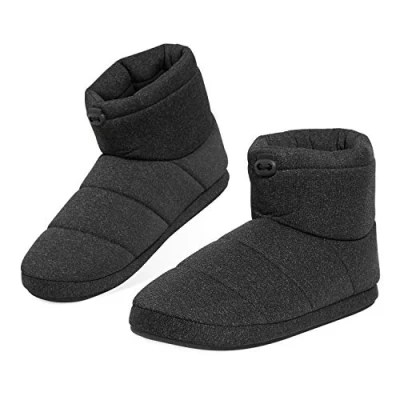 Afbeelding van Dunlop Pantoffels voor heren, winter, hoge pantoffels, jongeren, jongens, volwassenen, warm, antislip, groen, camouflage, 43 EU, zwart.