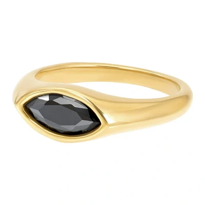Afbeelding van iXXXi Fame Jolie Black Goudkleurig Dames Ring 17mm