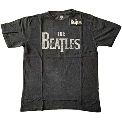 Afbeelding van The Beatles Drop T Logo Heren shirt M Grijs