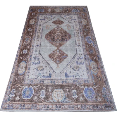 Afbeelding van Veer Carpets Vloerkleed Karaca Purple/Brown 07 70 x 140 cm