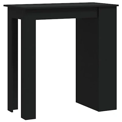 Afbeelding van Bartafel met opbergrek 102x50x103,5 cm spaanplaat zwart