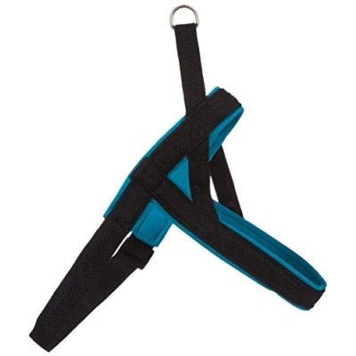 Afbeelding van Nobby norwegian tuig mesh preno turquoise M/L buikband 50 64 cm + borstband 42 breedte 25/35 mm
