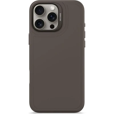 Afbeelding van DECODED Siliconen Stacks Hoesje voor iPhone 16 Pro Max Premium Soft Touch Materiaal Antibacteriële Coating Geschikt MagSafe Phantom Zwart