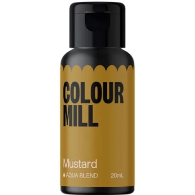 Afbeelding van Colour Mill Aqua Blend Voedingskleurstof op Waterbasis Mustard 20 ml