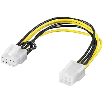 Afbeelding van PCIe 6 pins (v) 8 (m) voedingskabel 0,20 meter