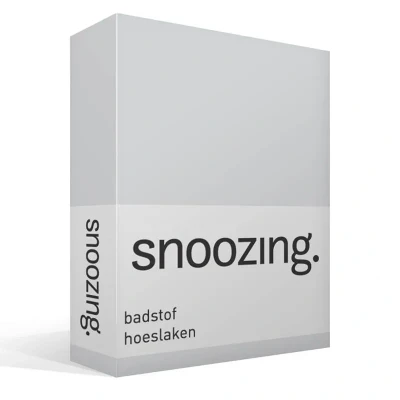 Afbeelding van Snoozing Badstof Hoeslaken Lits jumeaux 180x200 of 160x210/220 cm Grijs