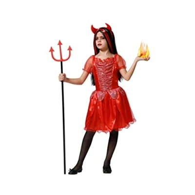 Afbeelding van Kostuums voor Kinderen Rood Demoness Demon Maat 3 4 Jaar