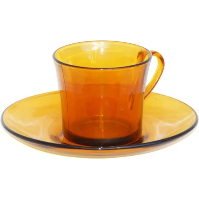 Afbeelding van Kopje met schoteltje Duralex 9006DS12A0111 Amber 180 ml (6 Stuks)
