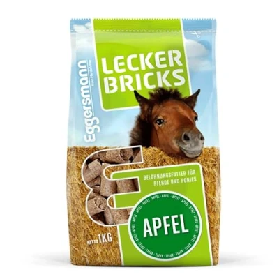 Afbeelding van Eggersmann Mein Pferdefutter Lecker Bricks Appel, 1 kg paardentraktaties en pony&#039;s om te belonen