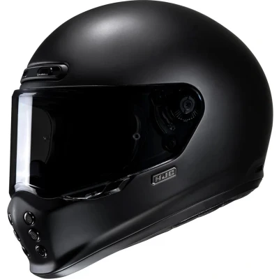 Afbeelding van Hjc V10 Flat Black Semi Full Face Helmets XS Maat Helm
