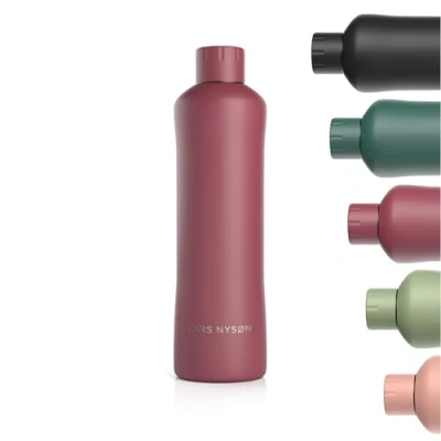 Afbeelding van LARS NYSØM &#039;Bølge&#039; Roestvrijstalen drinkfles 1000ml BPA vrije geïsoleerde waterfles 1 Liter Berry