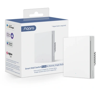 Afbeelding van Aqara Draadloze wandschakelaar WS EUK01 Wit Apple HomeKit