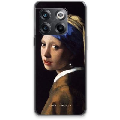 Afbeelding van Case Company® hoesje geschikt voor OnePlus 10T The Pearl Earring Soft Cover Telefoonhoesje Bescherming aan alle Kanten en Schermrand