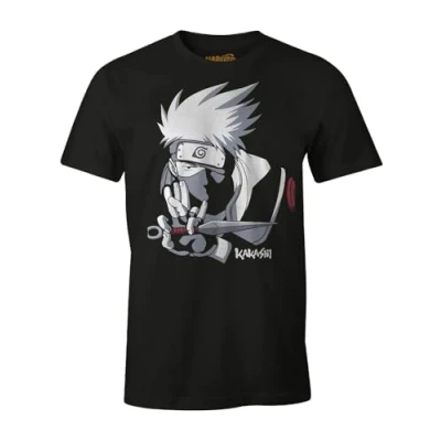 Afbeelding van Naruto Kakashi Black T Shirt L