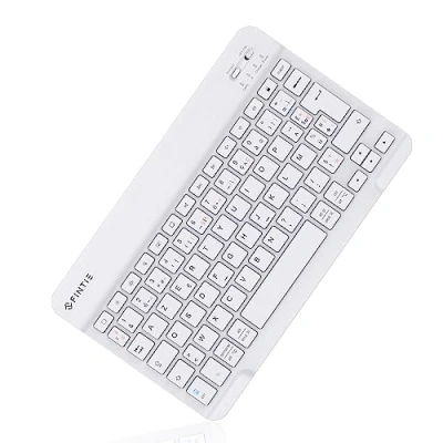 Afbeelding van FINTIE Draadloos Bluetooth toetsenbord, 10 inch, [Frans AZERTY] licht, dun toetsenbord voor iPad, iPad Pro, Air, Android Tablet Samsung Galaxy, Xiaomi/Redmi Pad, Huawei, Lenovo, wit