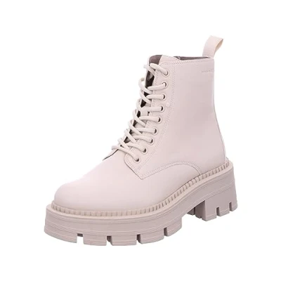 Afbeelding van Tamaris Enkellaarsjes met plateauzool, Dames, Maat: 37, Beige Hoogwaardig imitatieleer