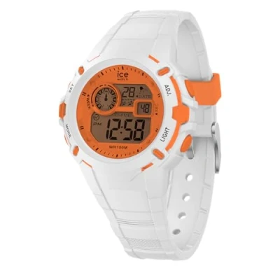 Image de ICE Watch digit explorer White orange Montre blanche pour garçon avec bracelet en silicone 024002 (Small)