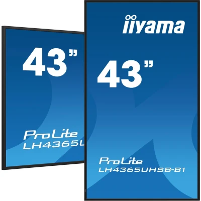 Afbeelding van Iiyama ProLite LH4365UHSB B1 Digital Signage display Energielabel: E (A G) 108 cm (42.5 inch) 3840 x 2160 Pixel 24/7 Anti burn in functie, Media