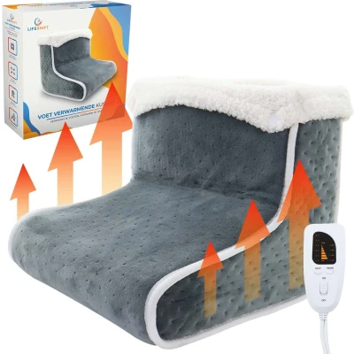 Afbeelding van Lifeshift Elektrische Voetenwarmer 6 Warmtestanden met Timer en Overhittingsbeveiliging Wasbaar