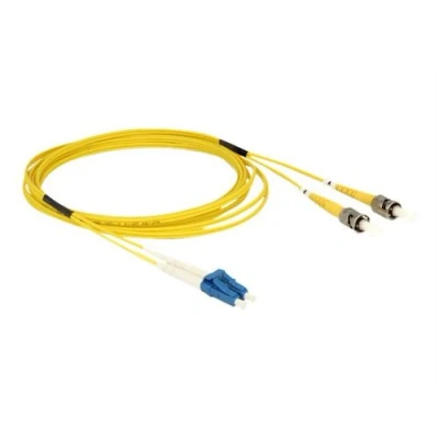 Image de Delock Câble réseau mode unique LC (M) pour ST 2 m fibre optique 9 / 125 micromètres OS2 sans halogène jaune