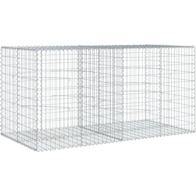 Afbeelding van vidaXL Schanskorf 200x100x100 cm gegalvaniseerd ijzer zilverkleurig